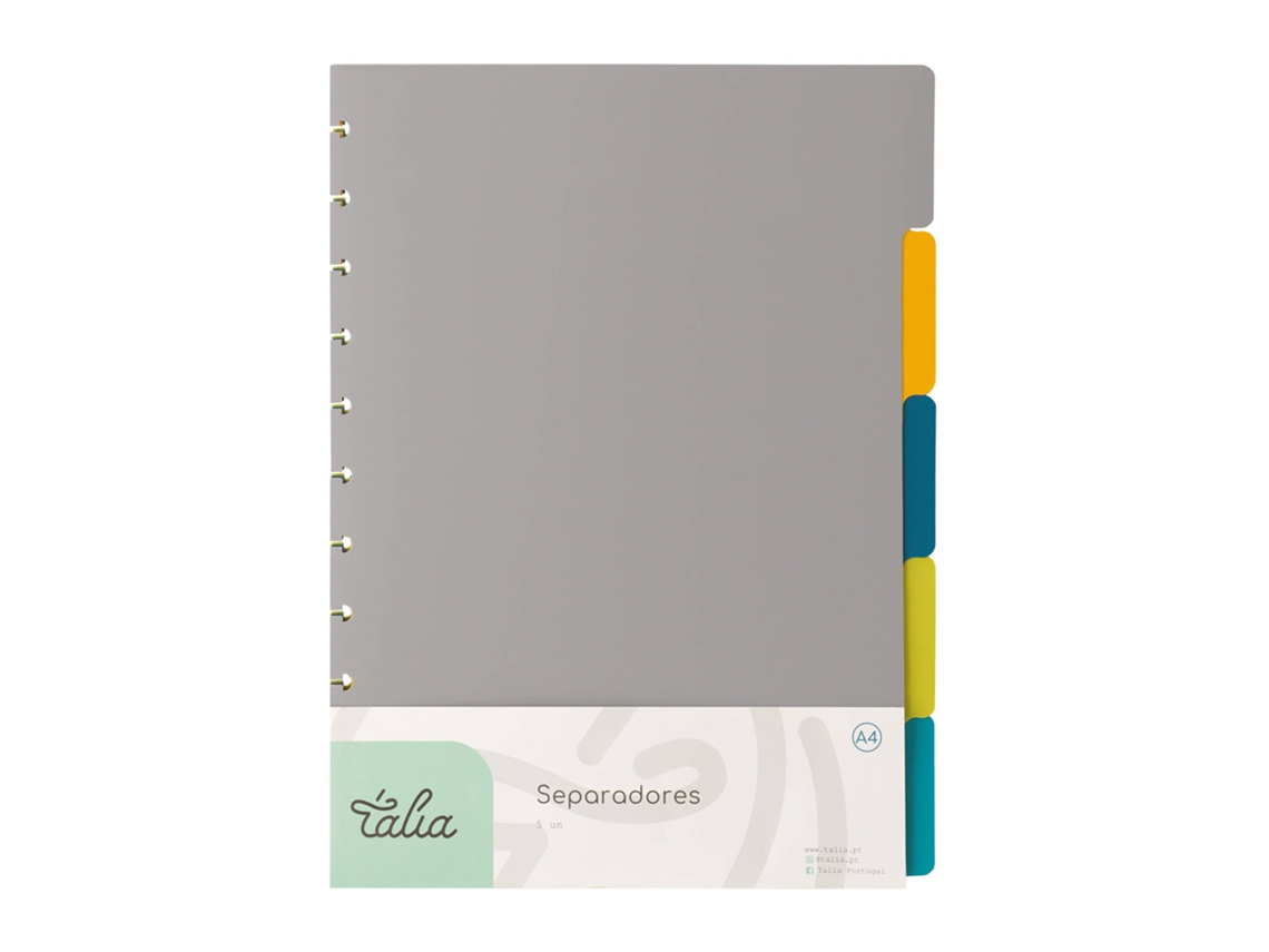 Separadores A4 5 Divisórias para Caderno Smart TALIA 1 un