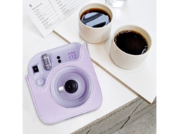 Instant Camera Protective Case Pu Leather Camera Storage Bag With Removable Adjustable Shoulder Strap Replacement For Fujifilm Instax Mini 12