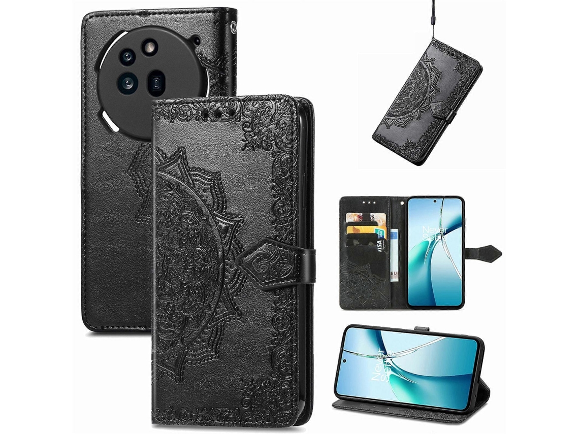 Capa De Celular Em Couro Com Estampa De Flor Mandala Para Nothing Phone 3a