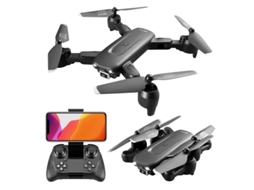 Drone Dobrável V12 com Câmera Dupla 1080P 2 Baterias Duração Da Bateria: 18 Min Preto
