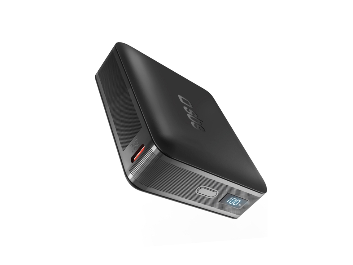 Powerbank Z Wyświetlaczem Lcd 20000mah Usb c 65w Czarny SBS