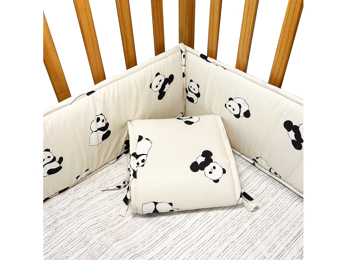 Conjunto de Protetores de Berço PANOONA 4 Peças Panda (2 X 132 Cm + 2 X 68,5 Cm)