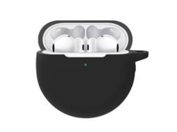 Capa De Silicone Com Gancho Para Huawei Freebuds 4e/4 Preto Brilvibera