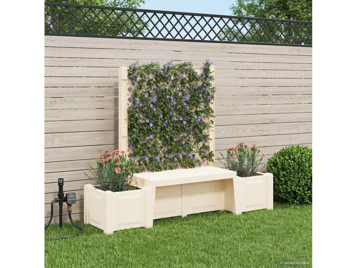 Vidaxl Banco De Jardim Copenhague Pp Branco
