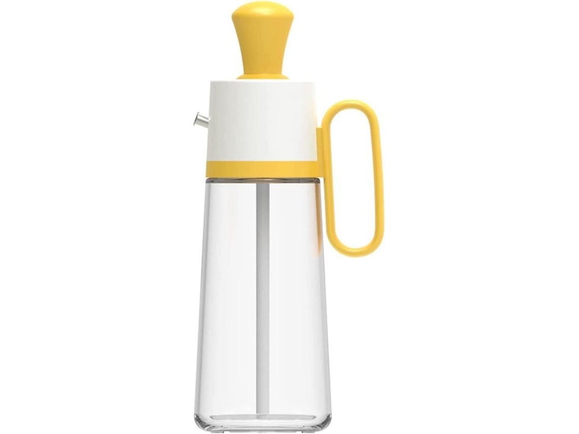 2026 garrafa Dispensadora de Óleo 2 em 1 para Cozinha, Churrasco, Assado, Peru, Pastel, 550ml, Amarela