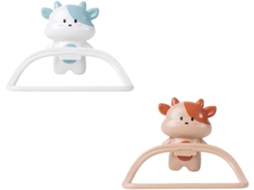Suporte De Toalha Infantil Com Desenho Animado, 2 Peças, Em Pp, Para Parede, Para Banheiro