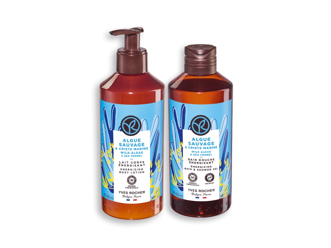 Coffret Corporal YVES ROCHER FRANCE Alga Selvagem & Funcho-Marítimo Leite Corporal e Gel Duche (390 + 400 ml)