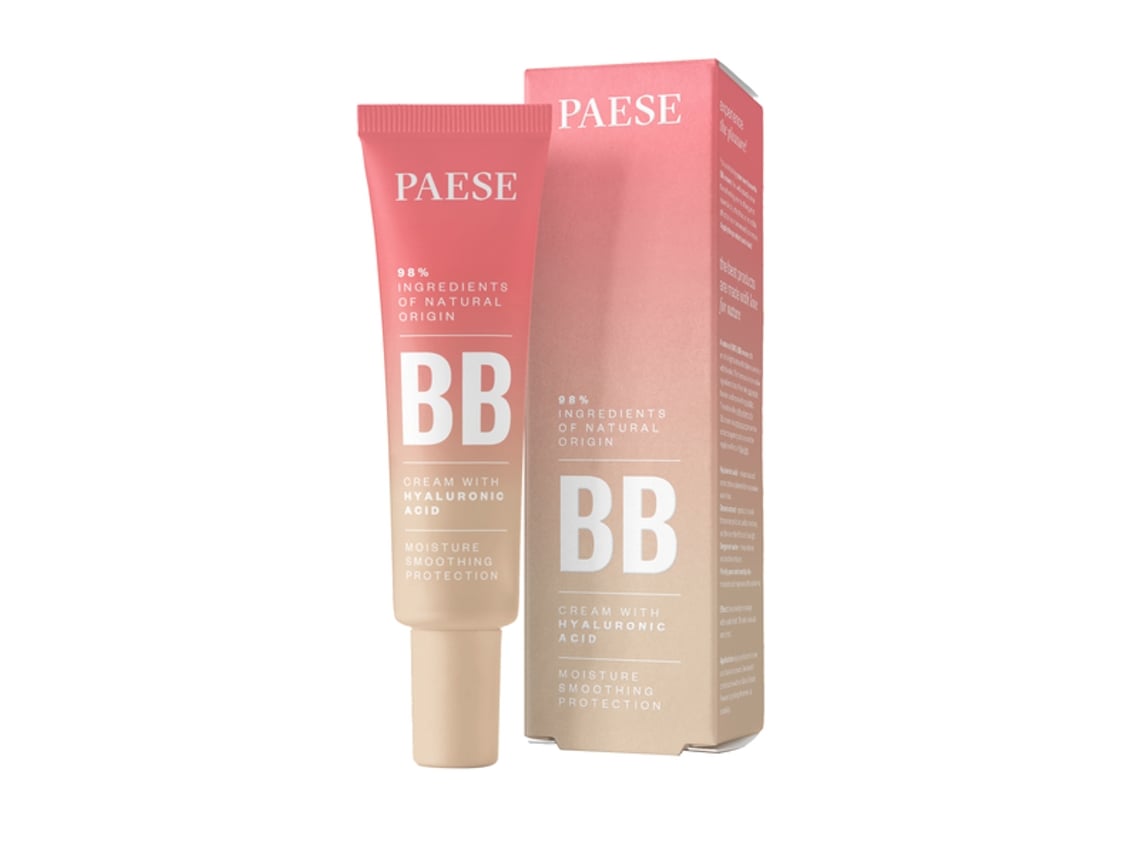 Hydrating Hyaluronic Bb Cream Spf 15, 30ml Shade 02 Beige, Natural, Lightweight Coverage And Skincare Enrichment Paese
