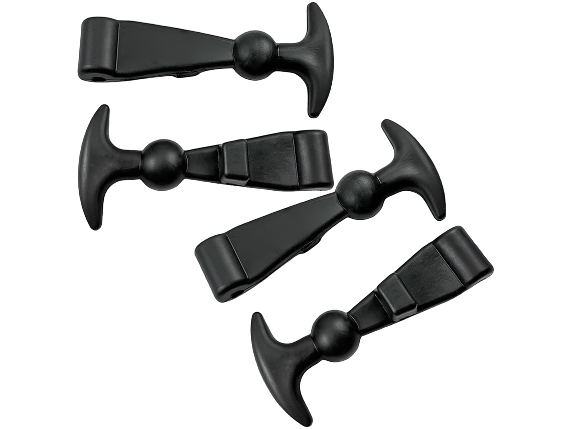 Conjunto De 4 Peças Fixadores Borracha Com Cabo Em T Para Proteção Tampas Motor Veículos, Caixas De Ferramentas