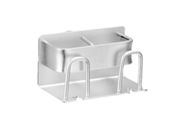 Suporte de Parede Prateado com 2 Porta copos AQUAFORGE