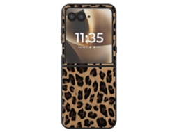 Capa Leopardo Para Motorola Razr 70 Ultra Proteção Dobrável