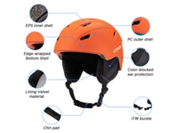 Capacete de esqui integrado com ajuste de luz | S/BRAND