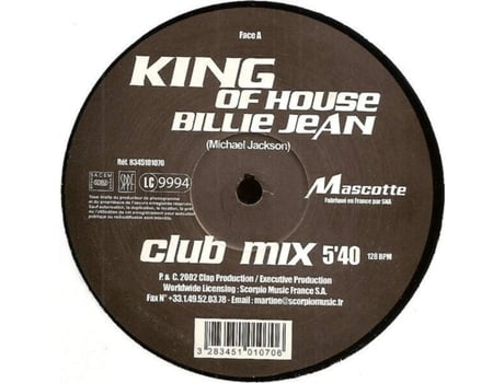 Vinil Billie Jean Mascotte Music