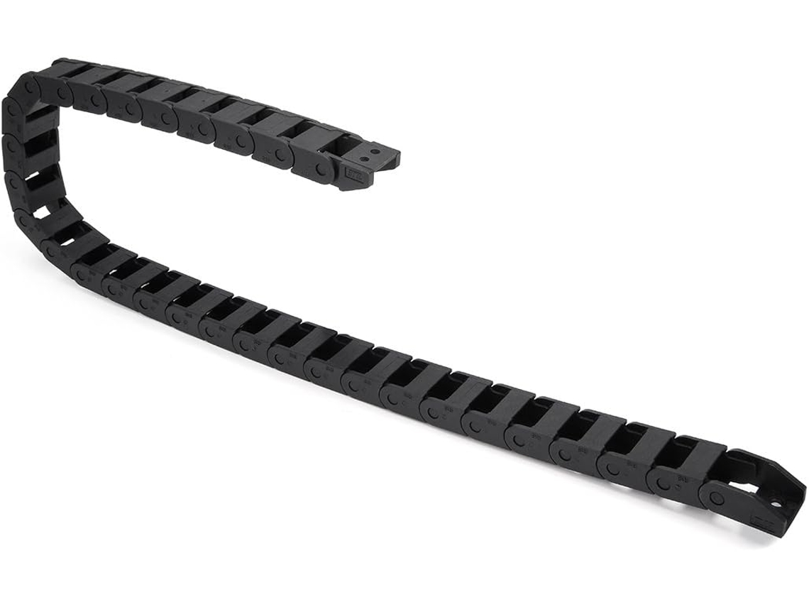 Corrente Porta cabos de Plástico Preto R18 10mm X 15mm com 1m Comprimento para Cnc CHABERLU