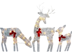 Decoração Iluminada de Fazenda de Veados, Veado de Natal Iluminado Veado Iluminado para Uso Externo, Decoração CHABERLU