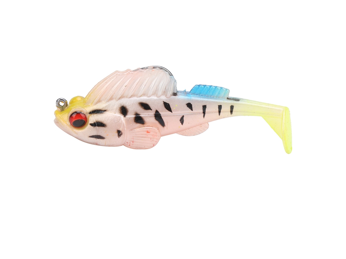 Lure (anti-snagging With Black King Kong Hooks) Jumping Fish Soft Bait 75mm/13g Pink Black
