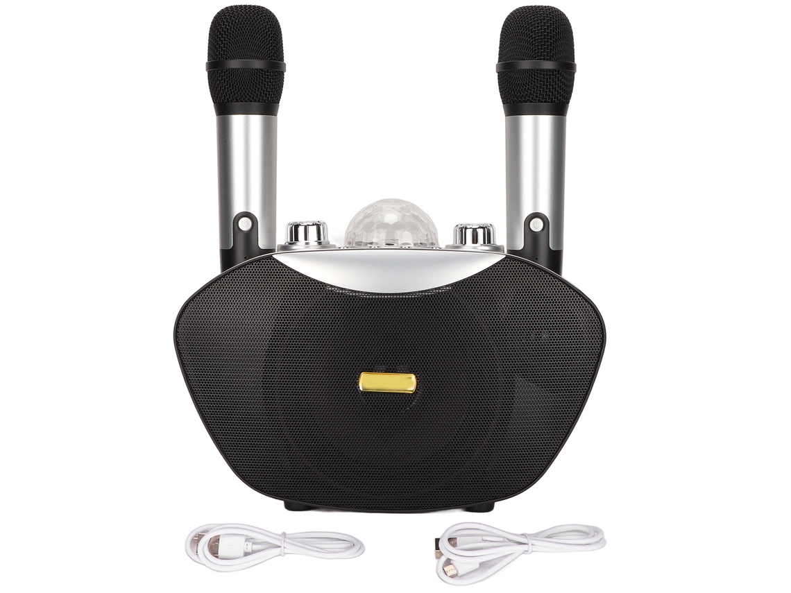 Máquina de Karaokê Portátil EOOCOO (com Microfone Sem Fio, Conexão Bluetooth)