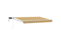 Conjunto 1 Sombra De Sol Externa Vidaxl Amarelo Poliéster (3,5 X 2,5 M)