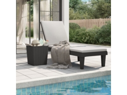 Vidaxl Espreguiçadeira 155x58x83 Cm Polipropileno Preto