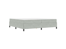 Conjunto 1 Estrutura Da Cama Vidaxl Cinzento-claro Tecido (200 X 200 Cm)