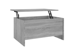 Coffee Table, Coffee Tables Vidaxl Cinzeto Madeira Processada (80 X 55 X 41.5 Cm)