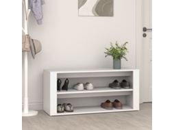 Vidaxl Sapateira 100x35x45 Cm Derivados De Madeira Branco