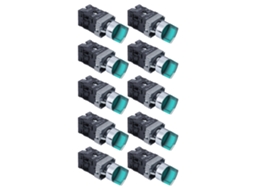 10pcs Interruptores De Botão Berm Normally Closed, Chave De Botão Ac220v/24v Modelo Bem-xb2-20xd 31