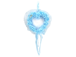Coroa Artificial Coração Decoração Casamento Azul