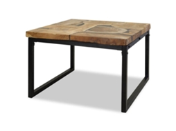 Vidaxl Mesa De Centro Em Resina De Teca 60x60x40 Cm