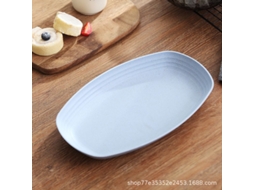 2026 plato de Trigo Biodegradável 11" Seguro para Micro ondas, Lava louças, Ecológico, Resistente e Leve Azul