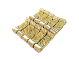 100pcs Anel de Guardanapo Fita Mágica Malha Diamante 8 Fileiras para Casamento Natal Dourado | S/MARCA