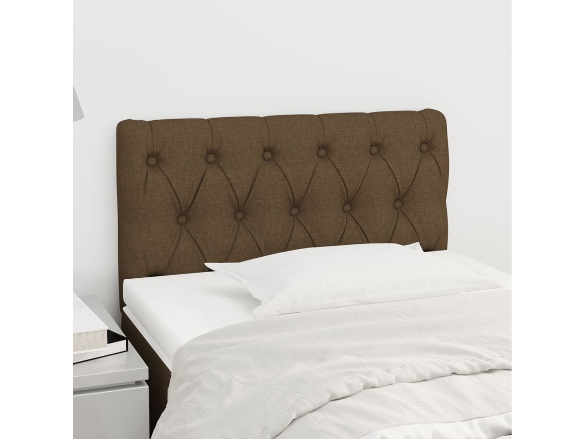 Vidaxl Cabeceira De Cama Tecido 80x7x78/88 Cm Castanho