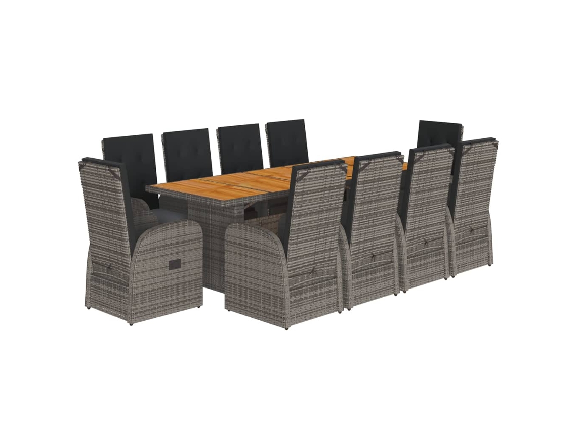 Garden Dining Set, Garden Dining Sets Vidaxl Cinzeto Rattan / Vime (n/a)