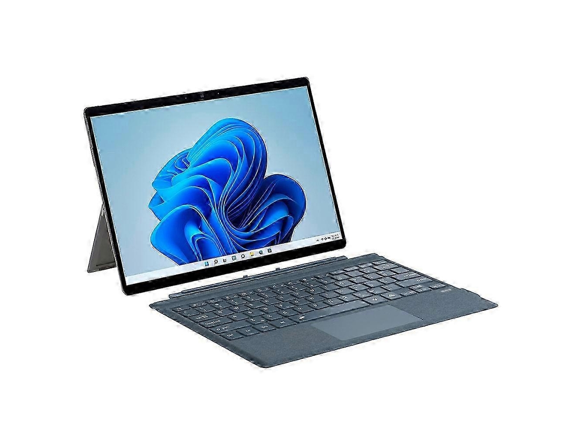 Teclado Compatível Com Surface Pro, Touchpad Com Iluminação, Capa De Couro Pu Microfibramulticolorblue