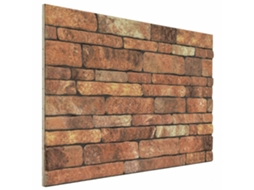 Vidaxl Painéis De Parede 10 Unid. 100 X 50 Cm Marrom E Branco