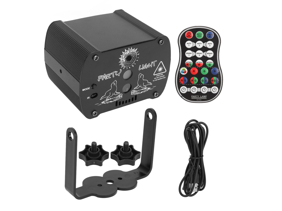 PROJETOR de luz de palco Business com controle remoto, USB, timer, dissipador para festa, bar, KTV