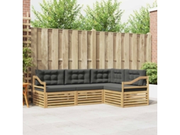 Vidaxl Conjunto De Sofás Para Exterior 4 Unid. Branco E Antracite