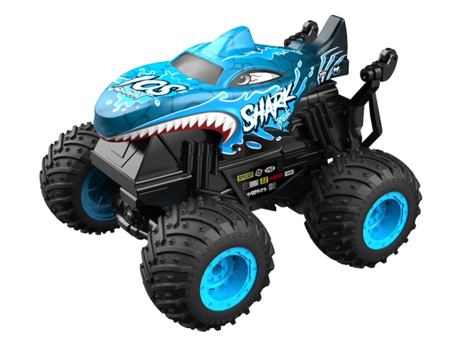 Brinquedo Telecomandado Eifson- Caminhão Off-road - 2.4ghz - Manobras Giratórias Com Música E Luzes - Azul