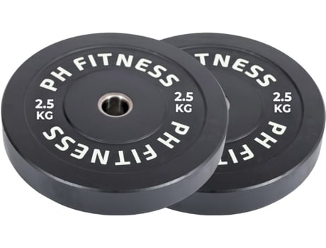 Bumper Discos 2.5kg Set 2 Discos Olimpicos 50mm Borracha Musculacao Home Gym Ph Fitness