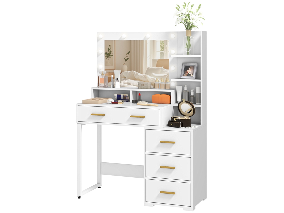 Armário sapateira com 2 gavetas dobráveis, 10 pares, prateleira ajustável, branco, 54x24x82,5cm | S/MARCA