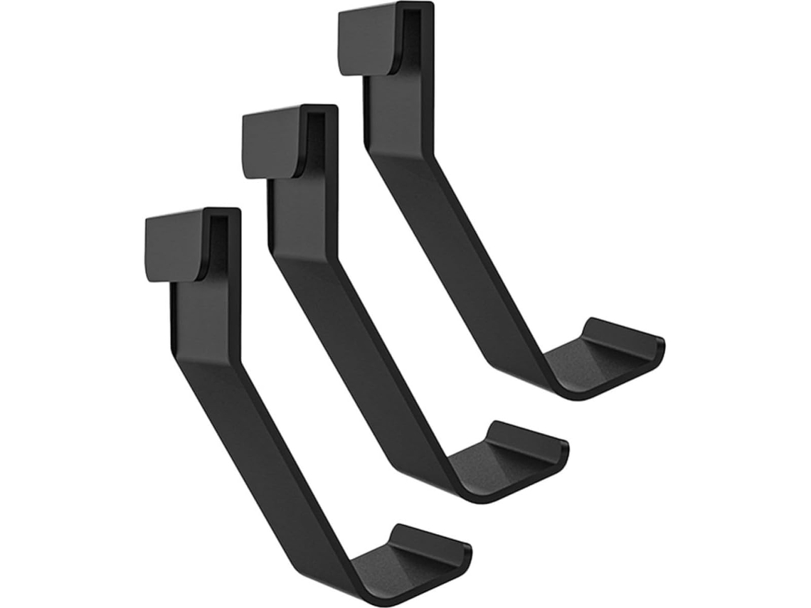 Support Mural Pour Casque Audio En Abs Noir, 3 Pièces, Bien Poli Et Ne Raye Pas Les Casques, Pour Chambres
