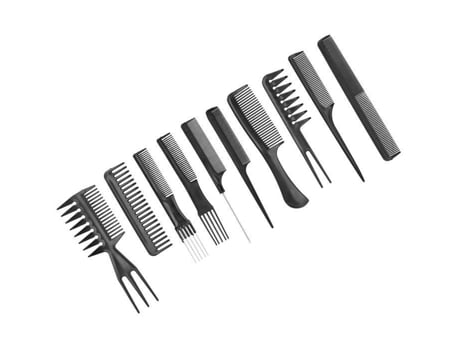 Conjunto De Pentes Para Cabelo - Vvikizy - 10 Peças - Dentes Suaves - Material Pp - Ergonômico