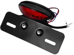 Lanterna traseira para motocicleta com indicadores de direção em LED, luz de freio e luz de placa traseira.