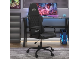Vidaxl Cadeira Gaming De Massagens Couro Artificial Preto
