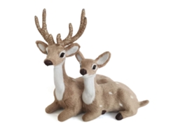 Ornamentos De Natal Cervo Sika Simulado Par