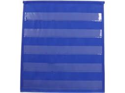 Suporte De Mesa Triangular Azul Wekamos Com Bolsos Para Cartões, De Dupla Face, Armazenamento Educacional
