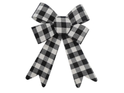 Peças De Laço Xadrez Para Decoração De Halloween, Dia De Ação De Graças, Árvore De Natal, Artesanato E Faça Você Mesmo Hengjian (preto)