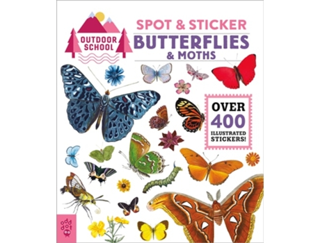 Livro Outdoor School Spot Amp Sticker Butterflies Amp Moths De Odd Dot (inglês)
