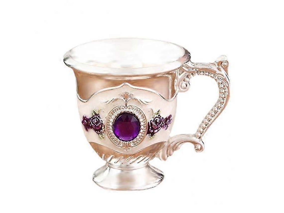 3x Taças De Vinho Com Padrão Esculpido Taça De Coquetel Para Decoração Casa Prateado Roxo