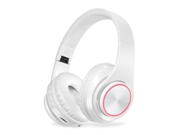 Fones de Ouvido Bluetooth Coloridos Graves Profundos Som Hi fi IPX4 MDUG (brancos)